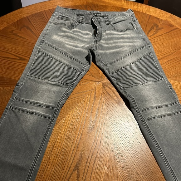 INC Stockholm skinny fit 32W x 32L men’s comfy black 5pocket zipper front jeans - Picture 5 of 6